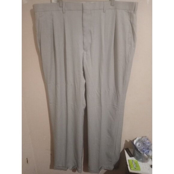 Fortino Landi Mens 2XL/44 (44x35) Pants Dress Slacks Pleated Cuffed Italy NEW - Picture 1 of 9